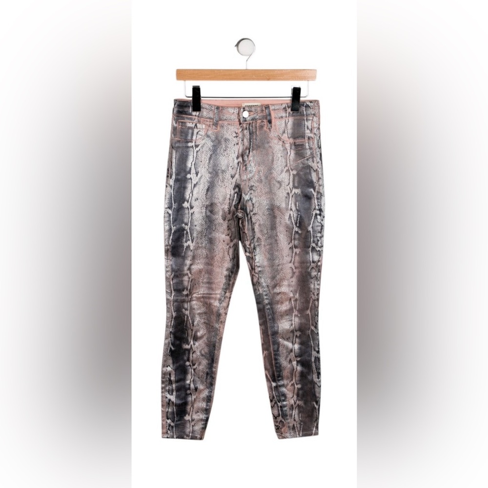 L' Agence Snakeskin Print Pants